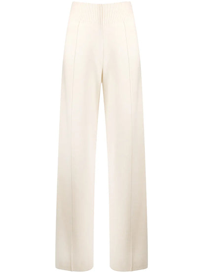 Wide-Leg Knitted Trousers