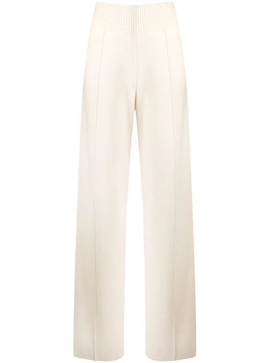 Wide-Leg Knitted Trousers