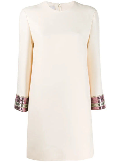 Sequin Embroidered Mini Dress