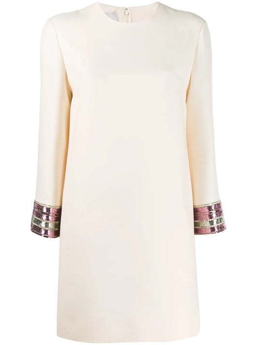 Sequin Embroidered Mini Dress
