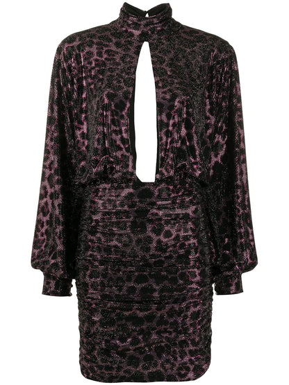 Metallic Print Dress