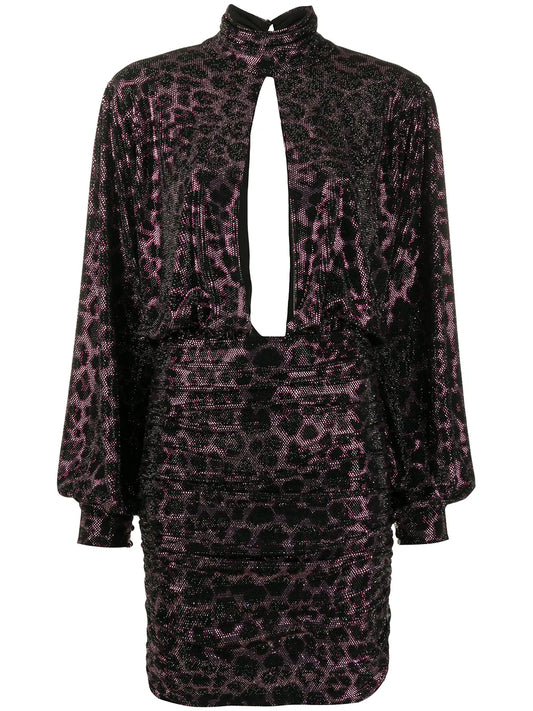 Metallic Print Dress