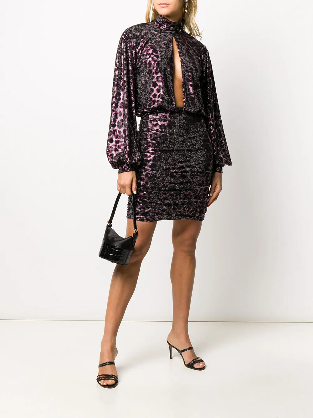 Metallic Print Dress