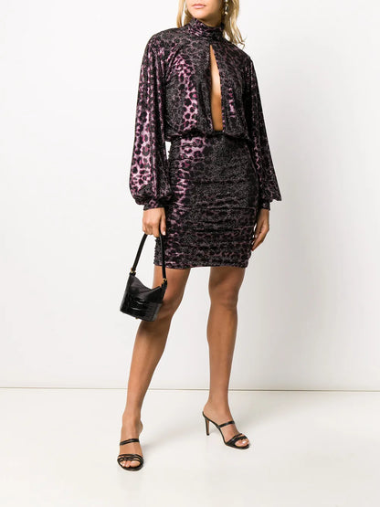 Metallic Print Dress