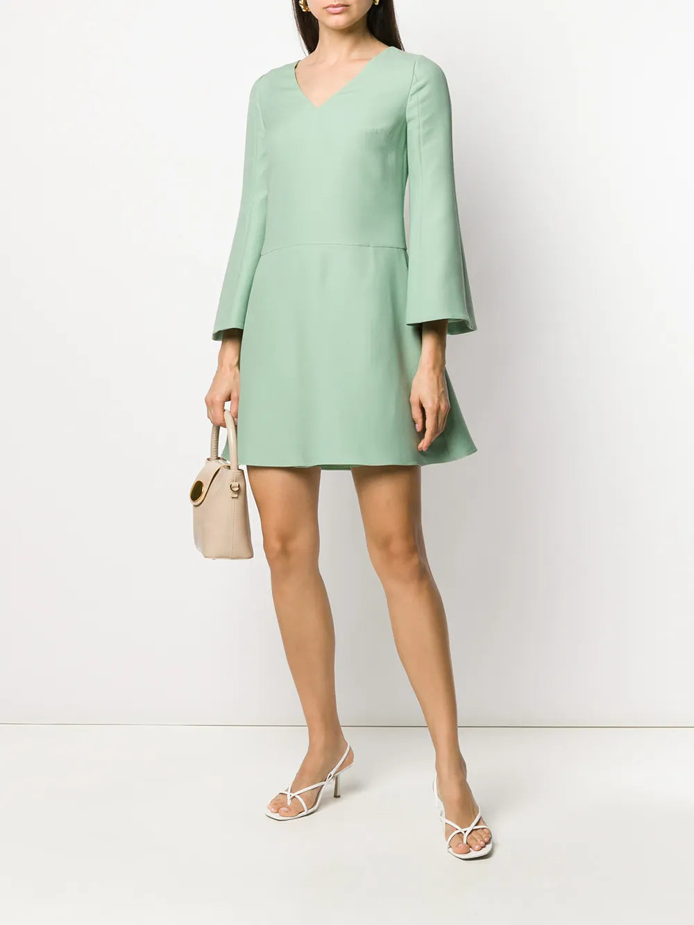 V-Neck Shift Short Dress