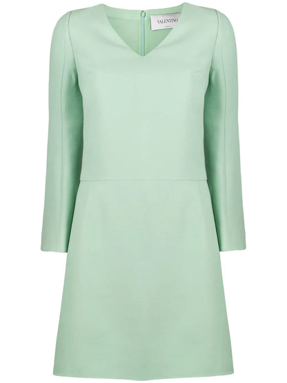 V-Neck Shift Short Dress