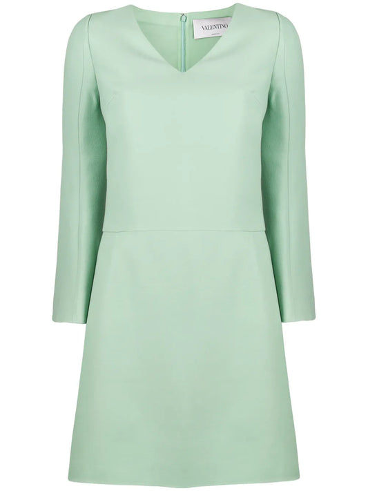 V-Neck Shift Short Dress