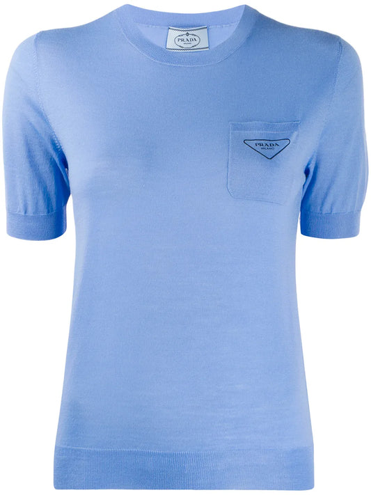 Short-Sleeve Knitted Top