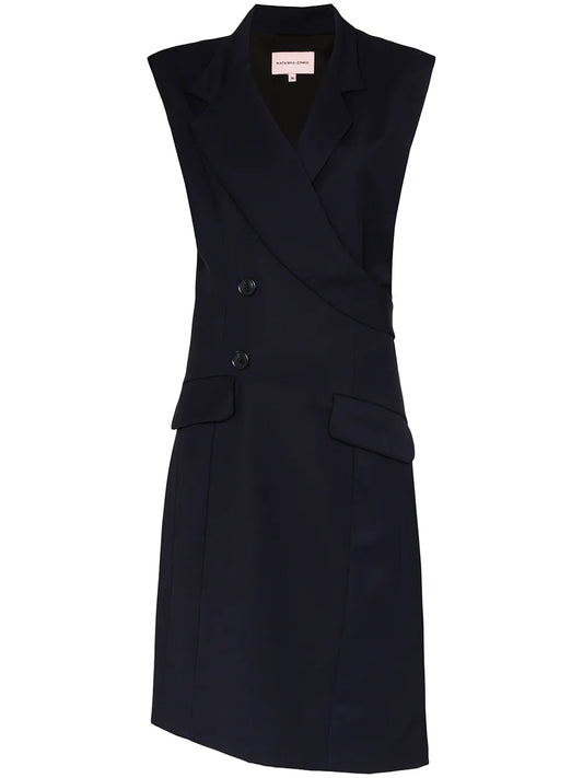 Sleeveless Mid-Length Blazer