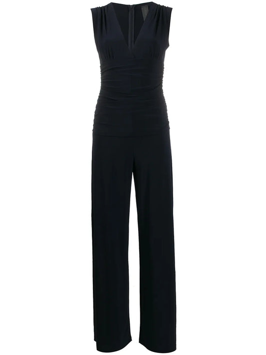 Draped Straight-Leg Jumpsuit