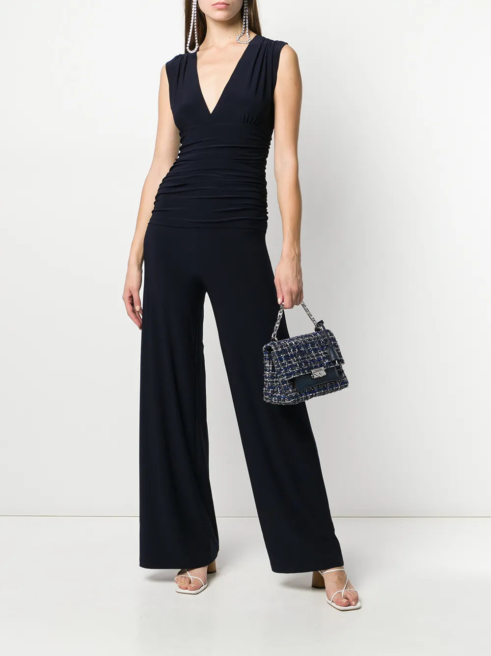 Draped Straight-Leg Jumpsuit