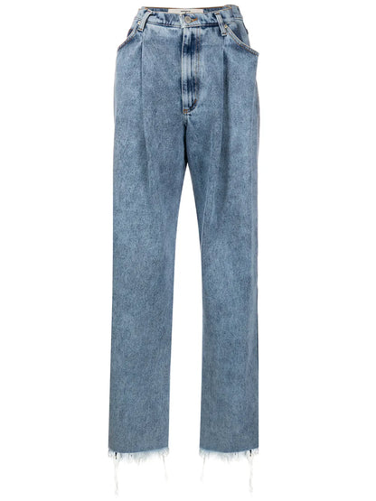 Pleated Waist Jeans