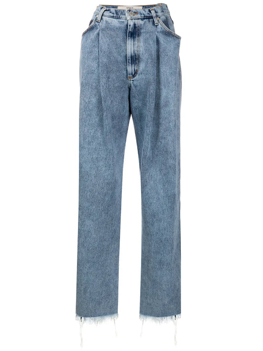 Pleated Waist Jeans