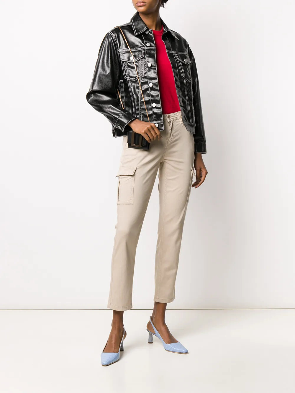 Cropped Slim-Fit Trousers