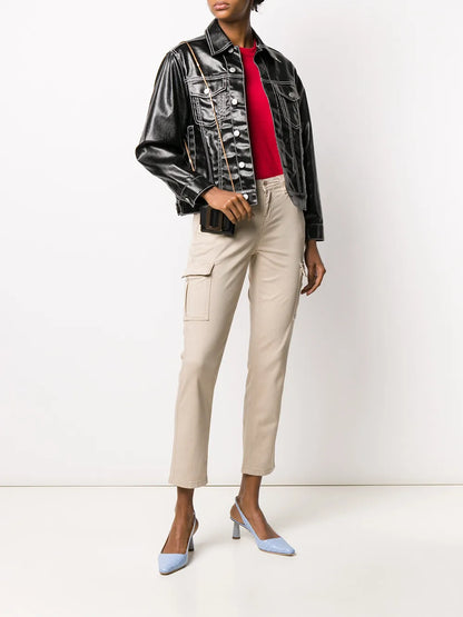 Cropped Slim-Fit Trousers