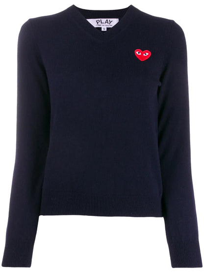 Heart Embroidery Slim-Fit Jumper