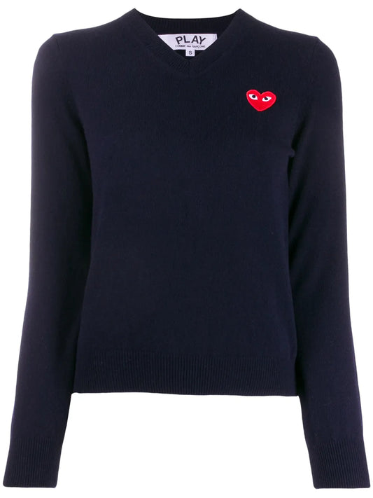 Heart Embroidery Slim-Fit Jumper