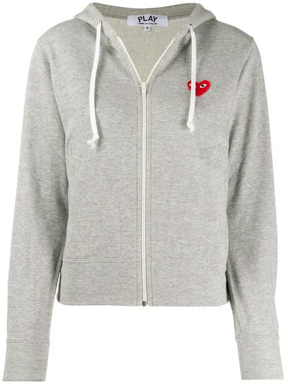 Zipped Almond Eye Heart Hoodie