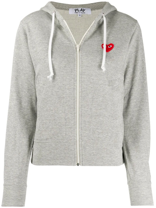 Zipped Almond Eye Heart Hoodie