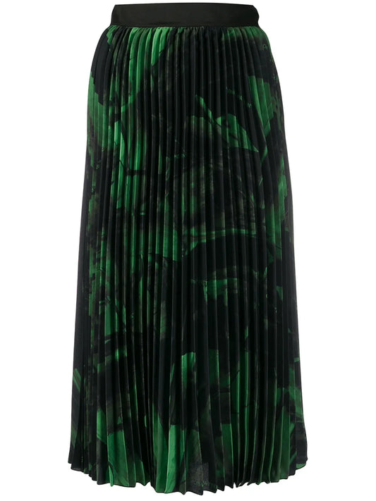 Brushstroke Plissé Skirt