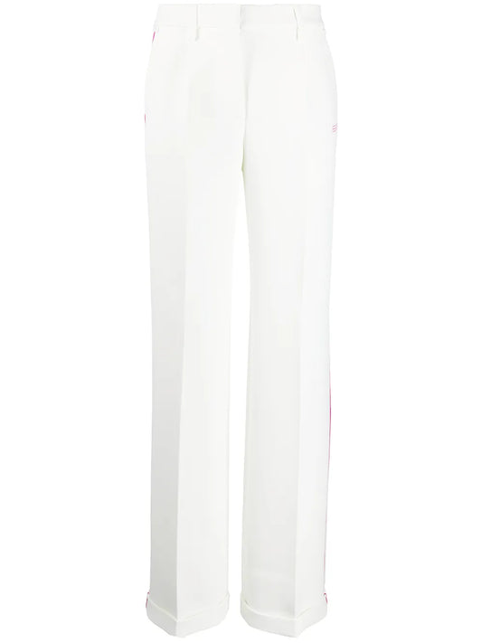 Contrasting Trim Tailored Trousers
