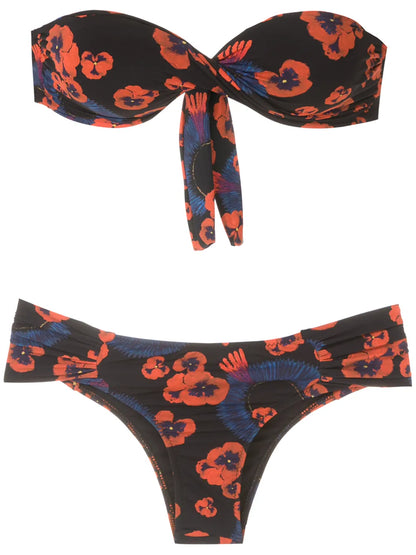 Queen Borakay Printed Bandeau Bikini Set