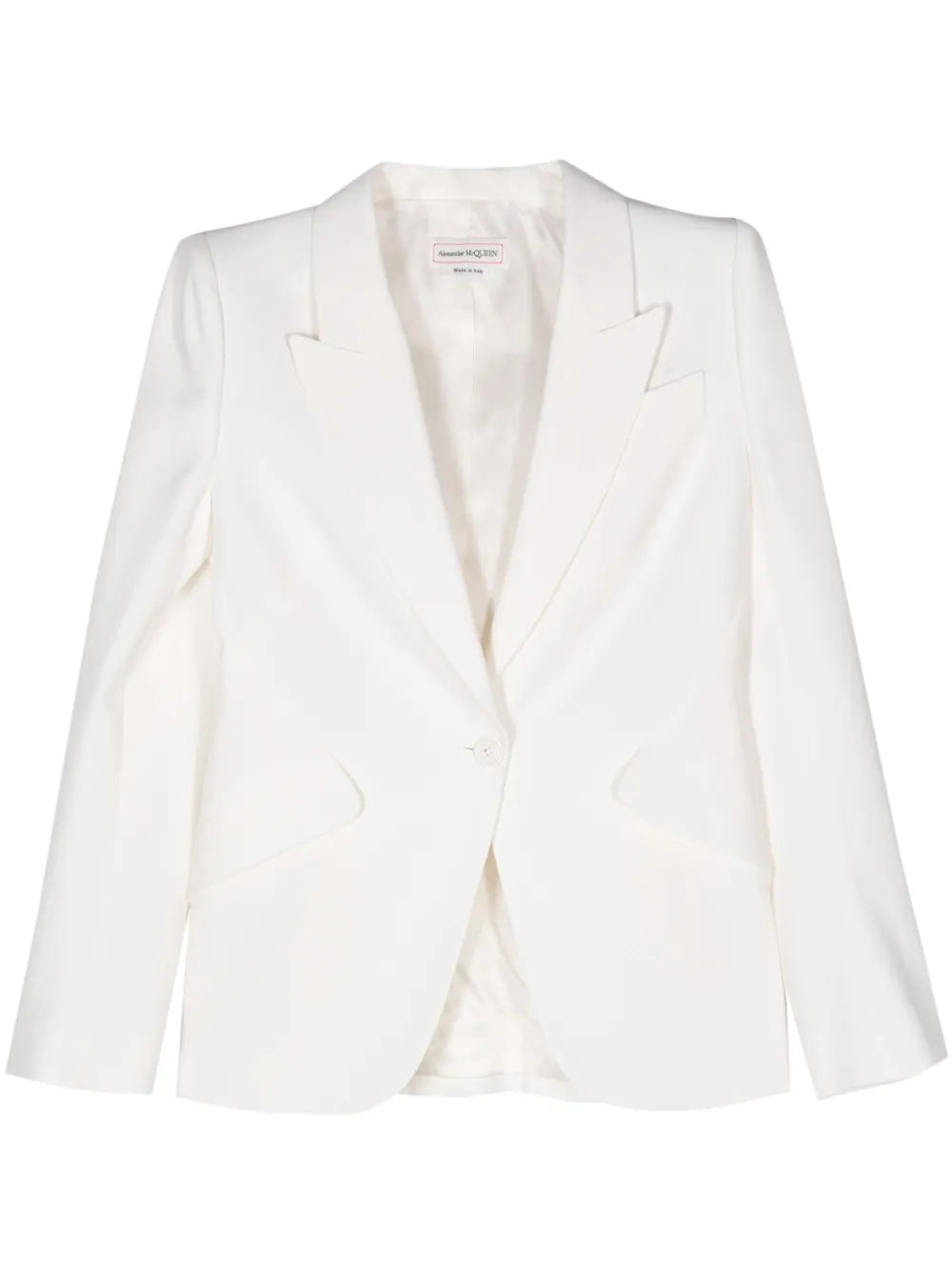 Crepe Peak-Lapels Blazer