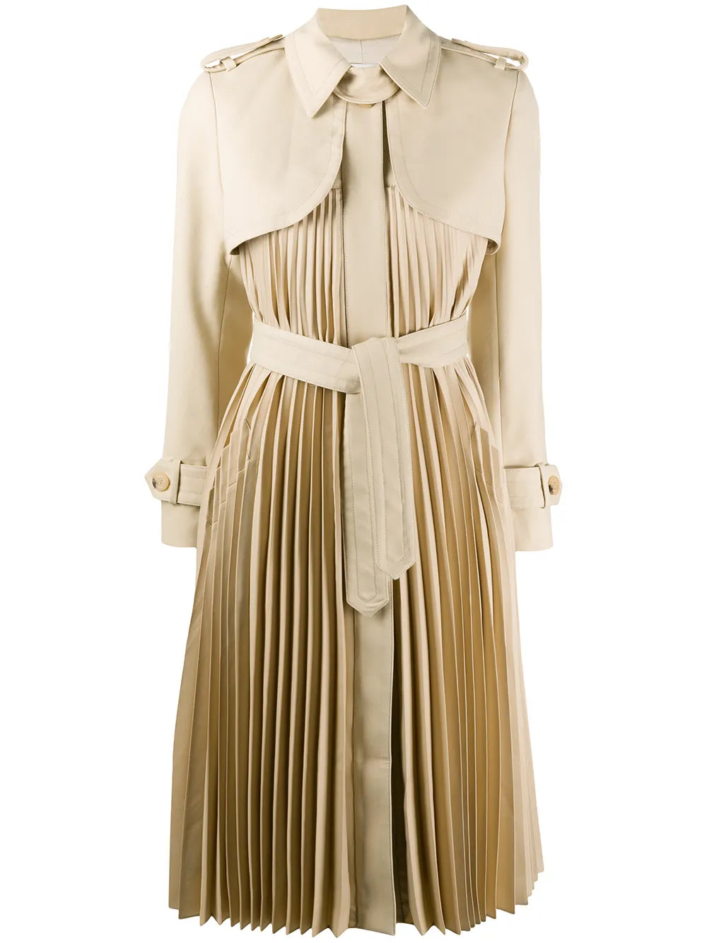 Pleated Trench Coat