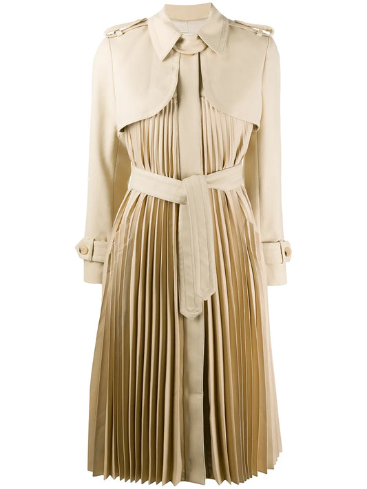 Pleated Trench Coat