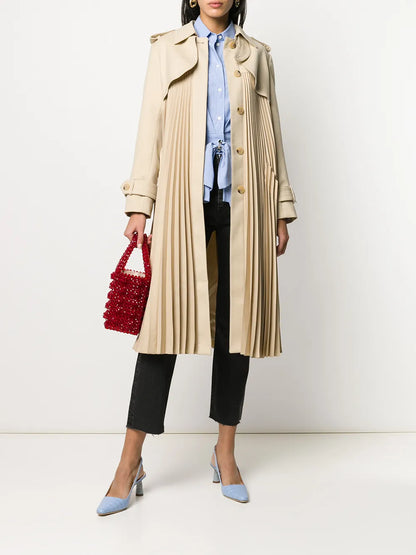 Pleated Trench Coat