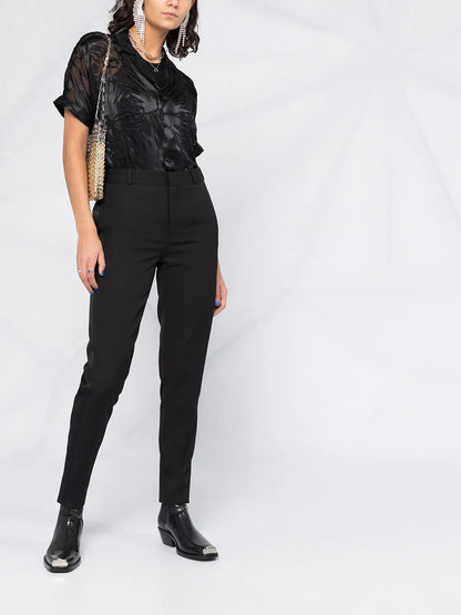 High-Rise Tailored Trousers