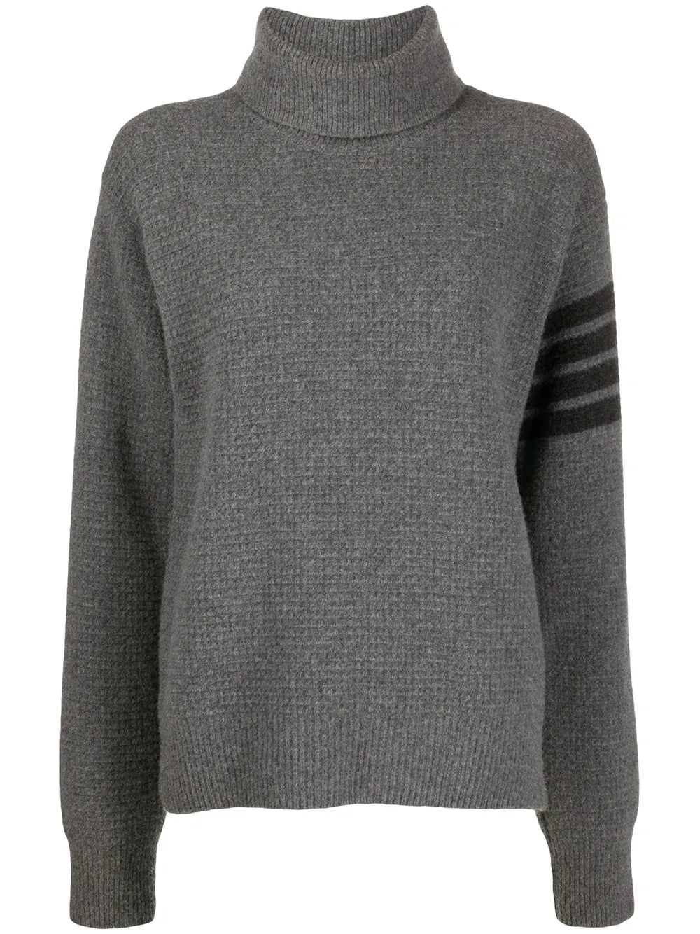 Tonal 4-Bar Roll Neck Jumper
