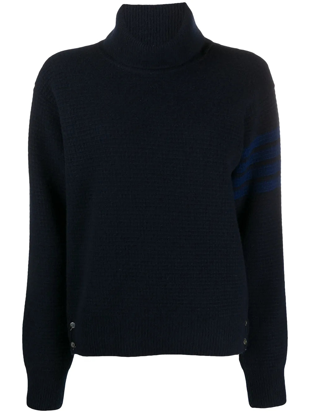 Tonal 4-Bar Roll Neck Jumper