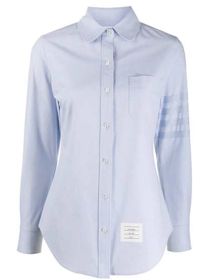 4-Bar Round Collar Oxford Shirt