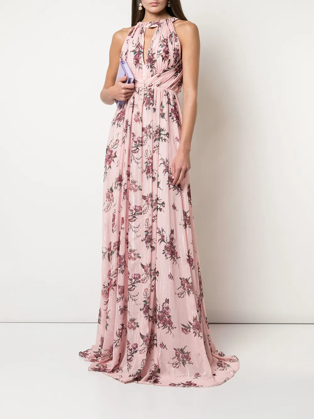 Halterneck Floral Bridesmaid Dress