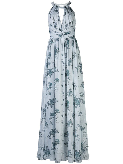 Chiffon Open Back Bridesmaid Gown