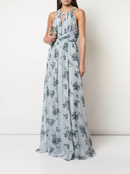 Chiffon Open Back Bridesmaid Gown