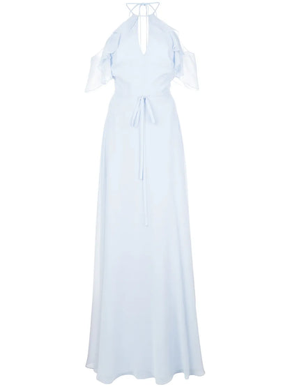 Cold Shoulder Bridesmaid Gown