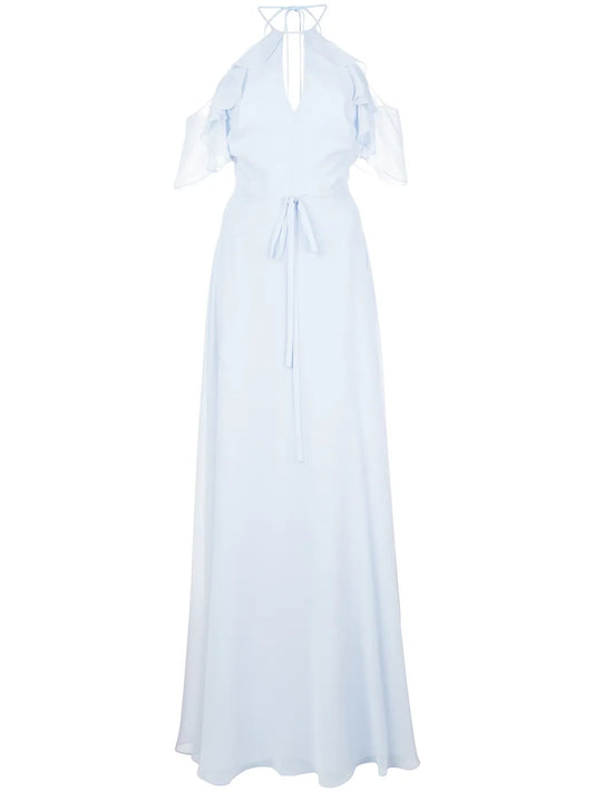Cold Shoulder Bridesmaid Gown