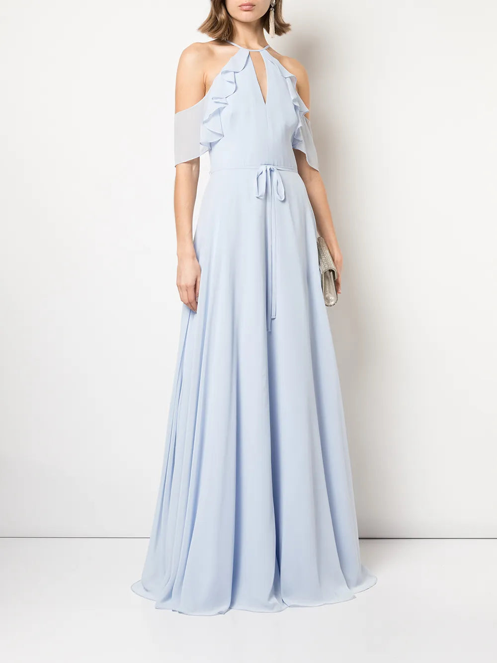 Cold Shoulder Bridesmaid Gown