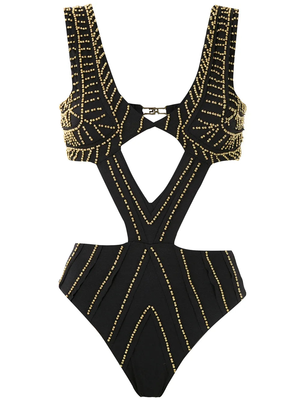 Embroidered Cut Out Swimsuit