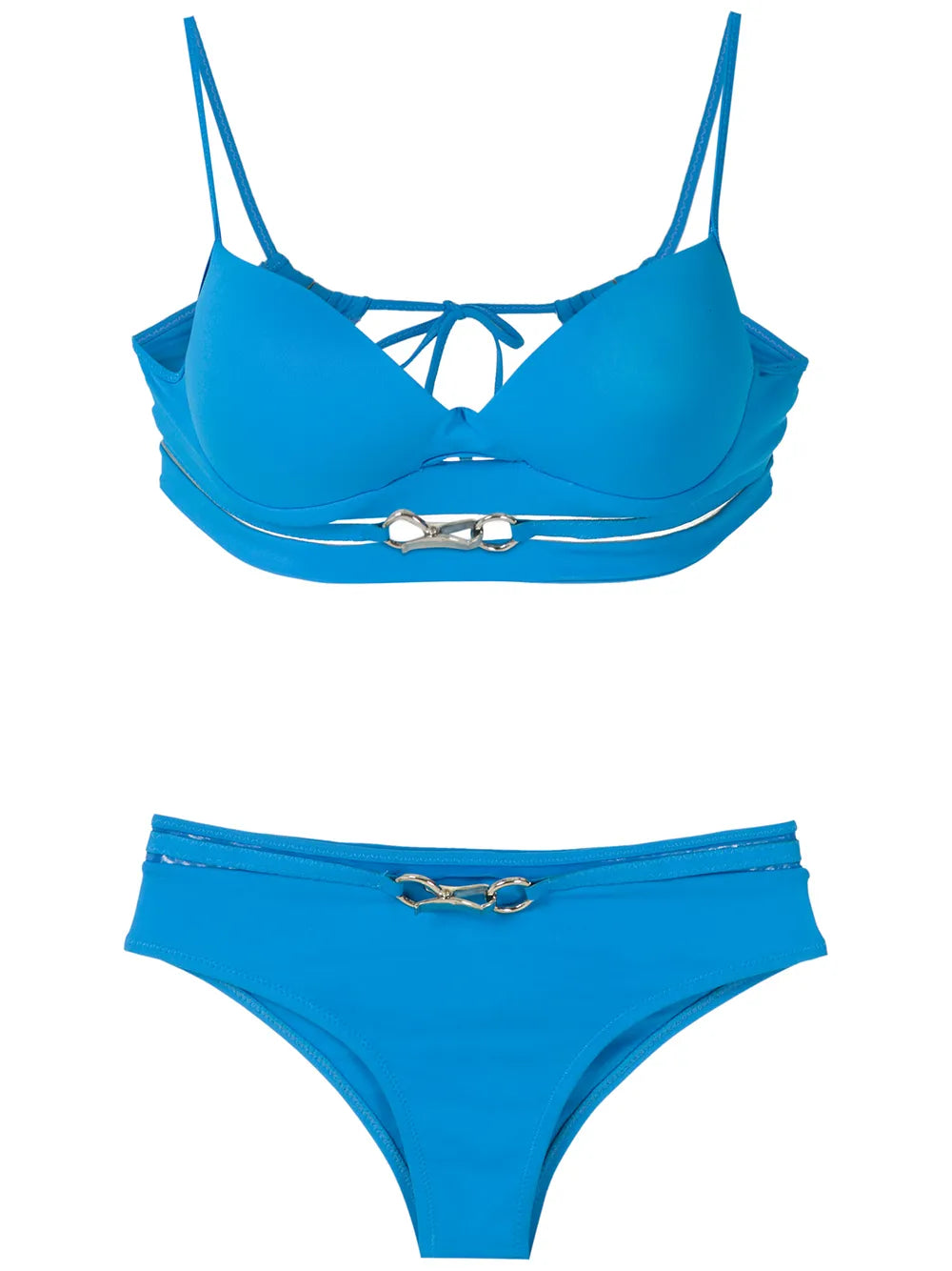 Metallic Embellishments Bikini Set