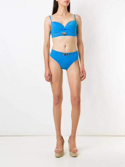 Metallic Embellishments Bikini Set