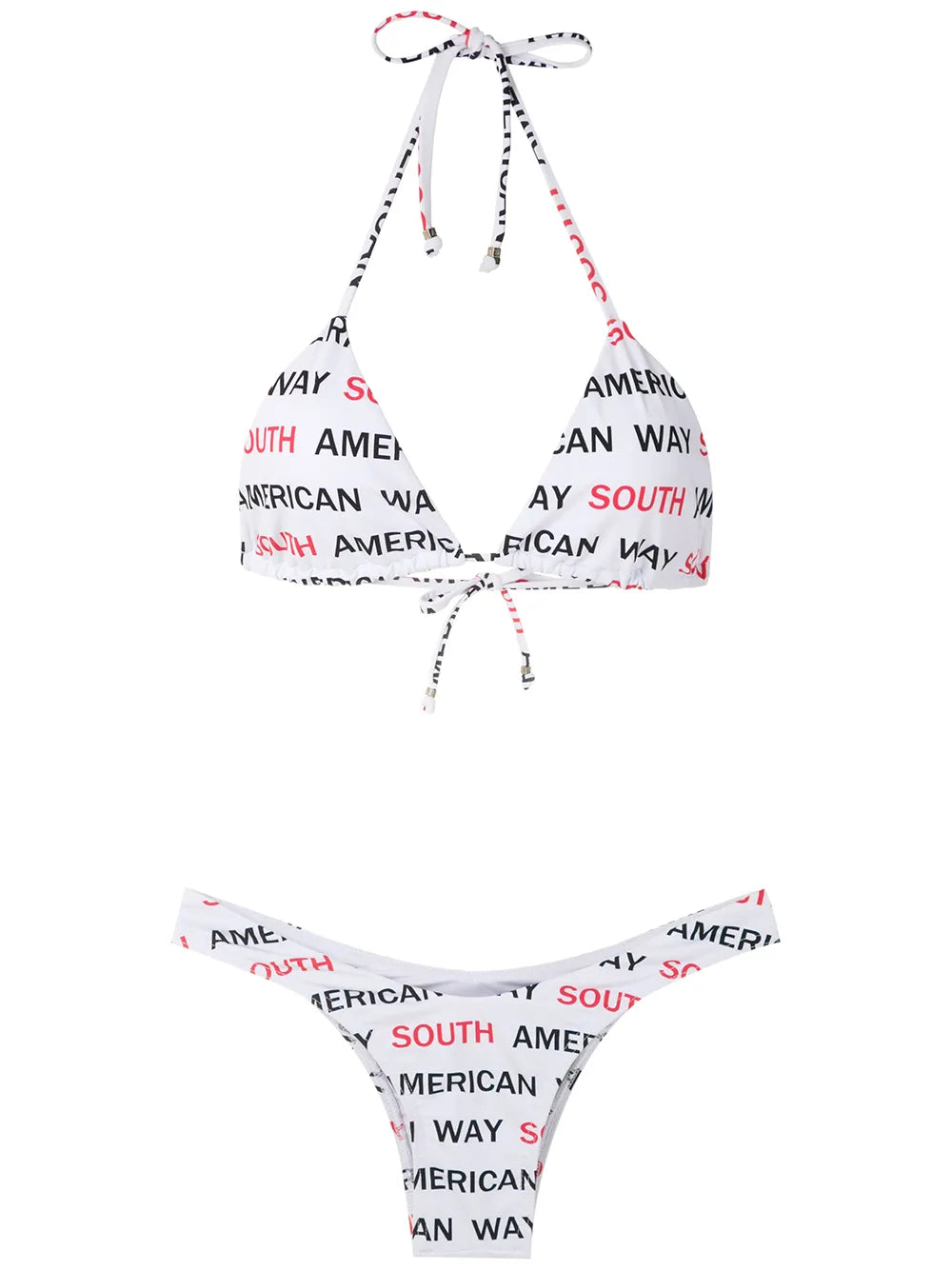 Logo Print Bikini Set