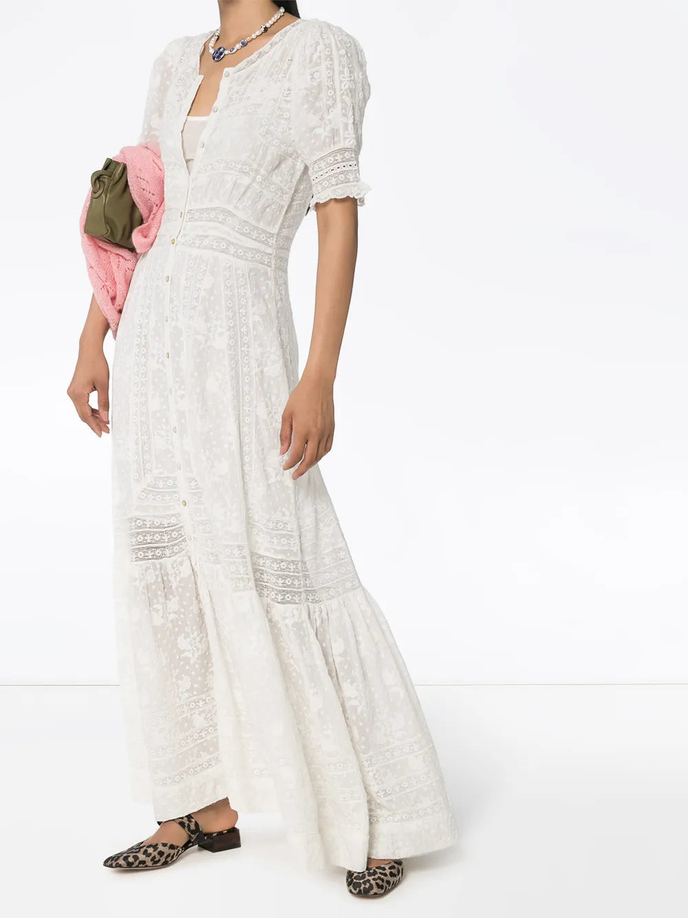 Minka Embroidered Cotton Maxi Dress