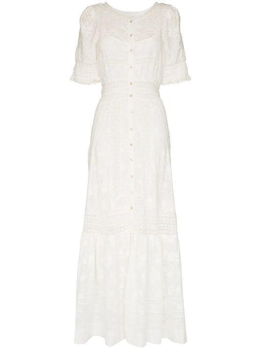 Minka Embroidered Cotton Maxi Dress