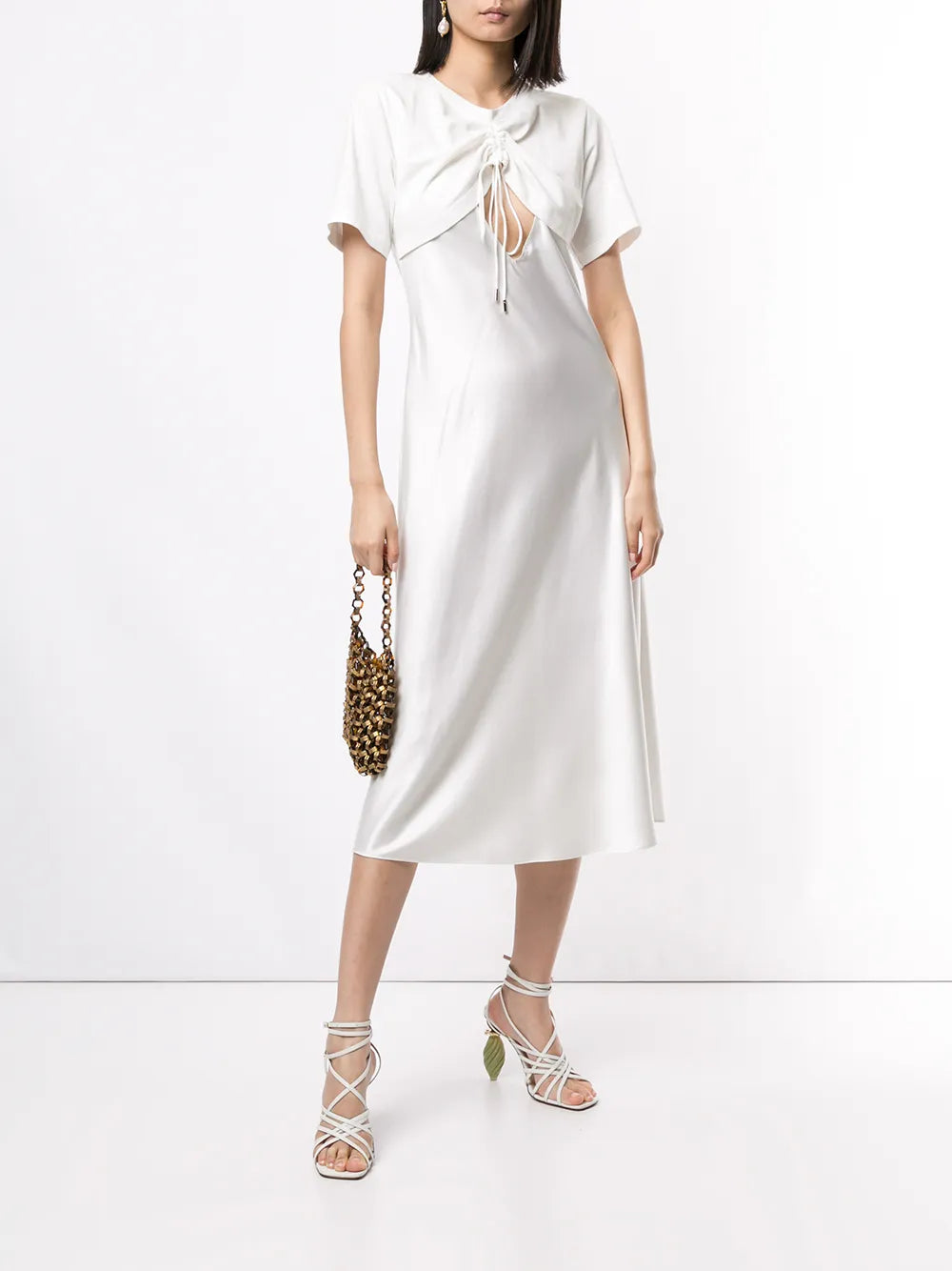 Cutout Detail Flared Dress