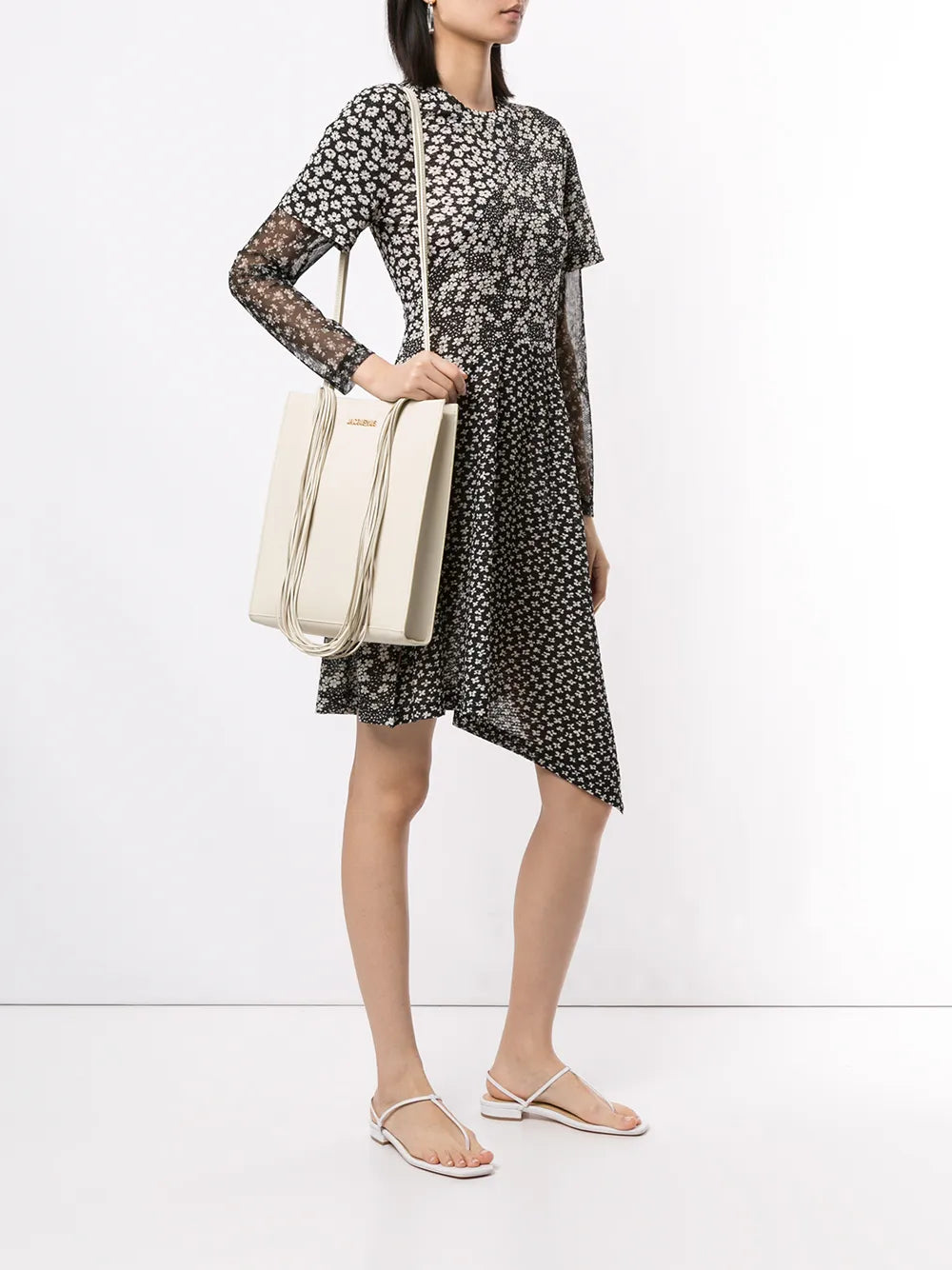 Floral Print Asymmetric Dress