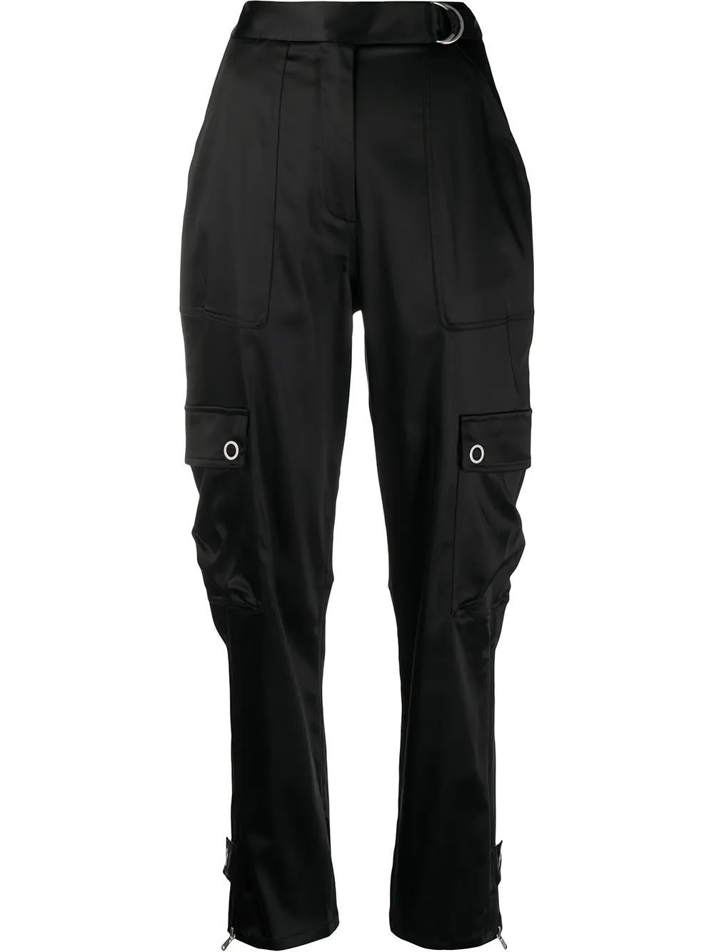 High-Rise Cargo-Pocket Trousers