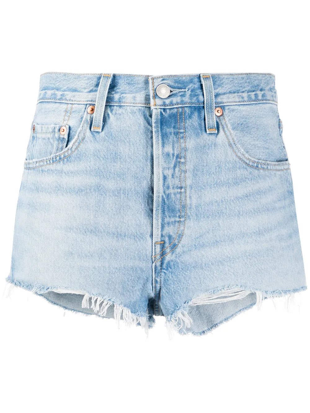 Distressed Denim Shorts